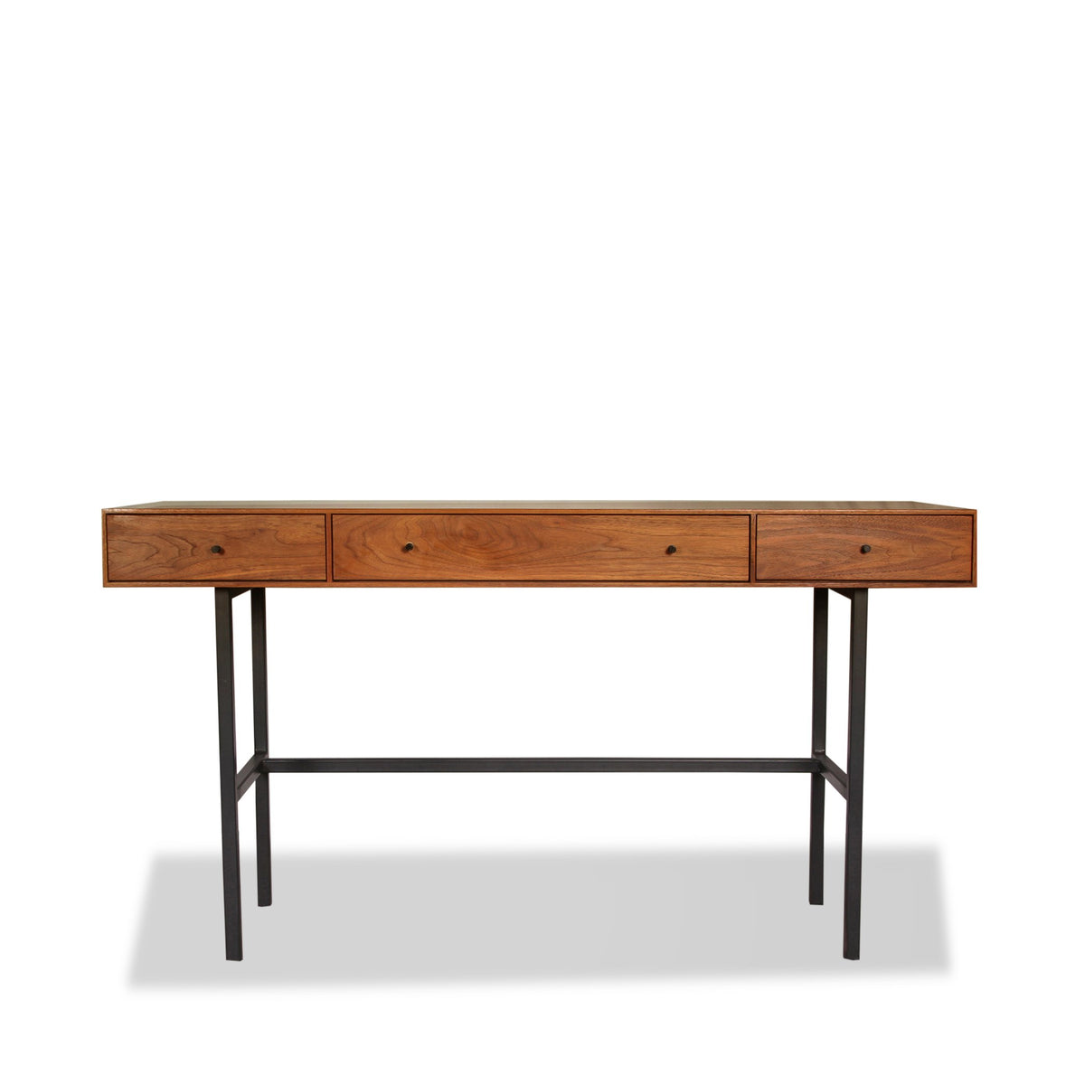 Hudson Desk with Walnut Top and Metal Frame from R&B