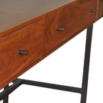 Hudson Desk with Walnut Top and Metal Frame from R&B