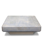 Karl Springer Square Plinth Coffee Table with Grass Cloth C1970s