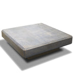 Karl Springer Square Plinth Coffee Table with Grass Cloth C1970s