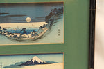 Katsushika Hokusai Woodblock Print Triptych with Oestreicher's Frame