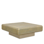 Karl Springer Square Plinth Coffee Table with Grass Cloth C1970s
