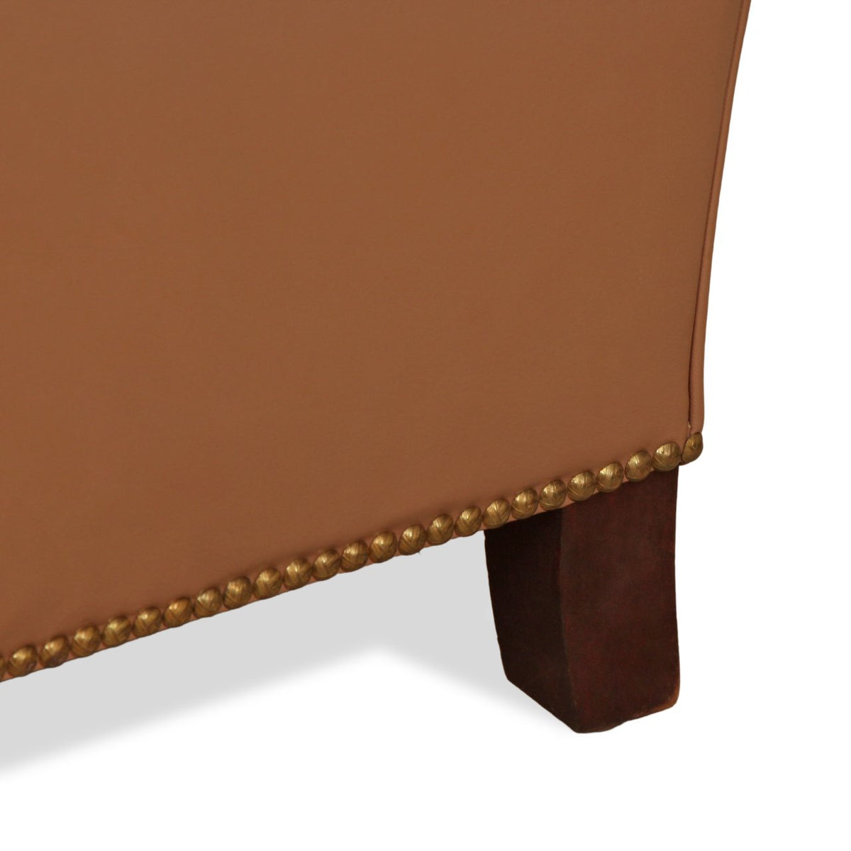 Charles London Leather Armchair and Ottoman
