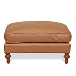 Charles London Leather Armchair and Ottoman