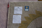 Nordic Knots Art Deco Style Carpet with Vine & Wreath Border by Campbell Rey (9 ft 4 in x 12 ft)