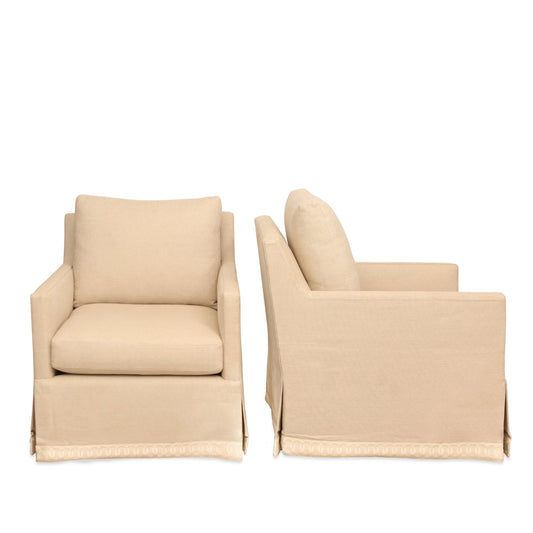 Pair of ABC Carpet & Home Nathan Swivel Chairs