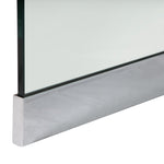 Vintage Leon Rosen Nickel and Glass Waterfall Coffee Table for Pace