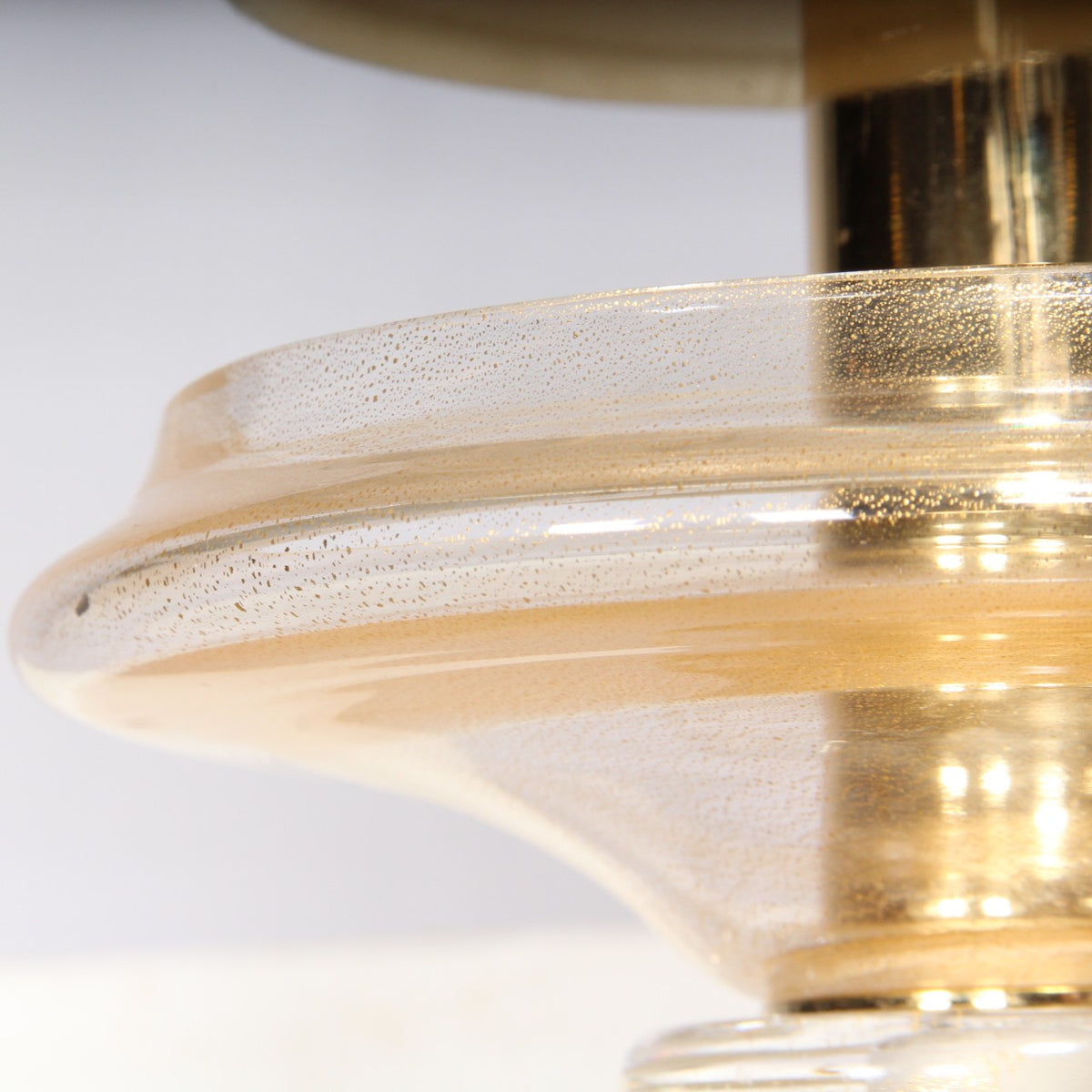 Vintage Donghia Italian Murano Stellare Hand-Blown with Gold Dust Wall Sconces, Pair of