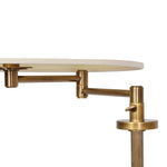 Modern Glass and Brass Adjustable Floor Lamps, Pair of