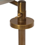 Modern Glass and Brass Adjustable Floor Lamps, Pair of