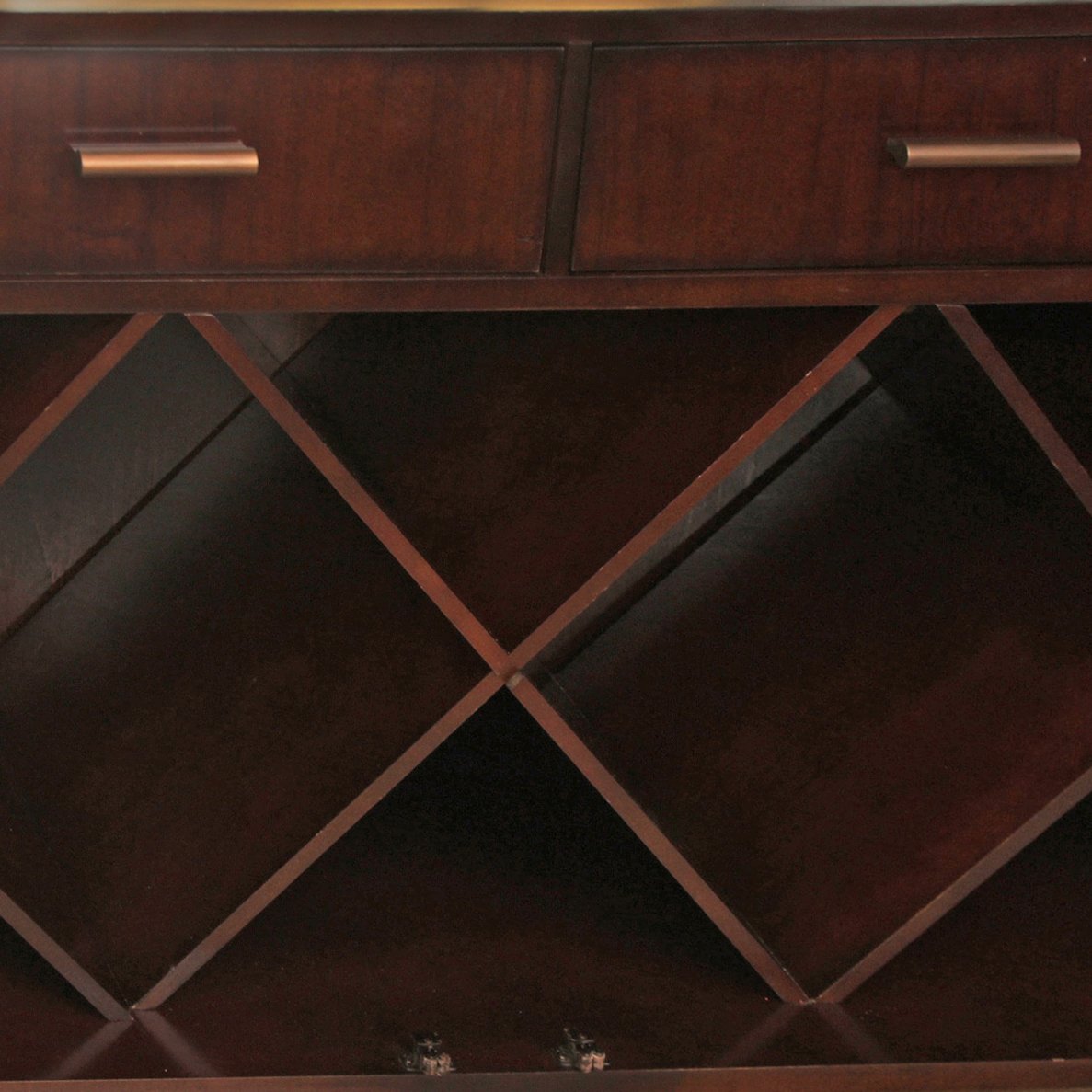 Century Furniture Bar Cabinet with Gold Leaf Finish with Bronze Finished Brass Base