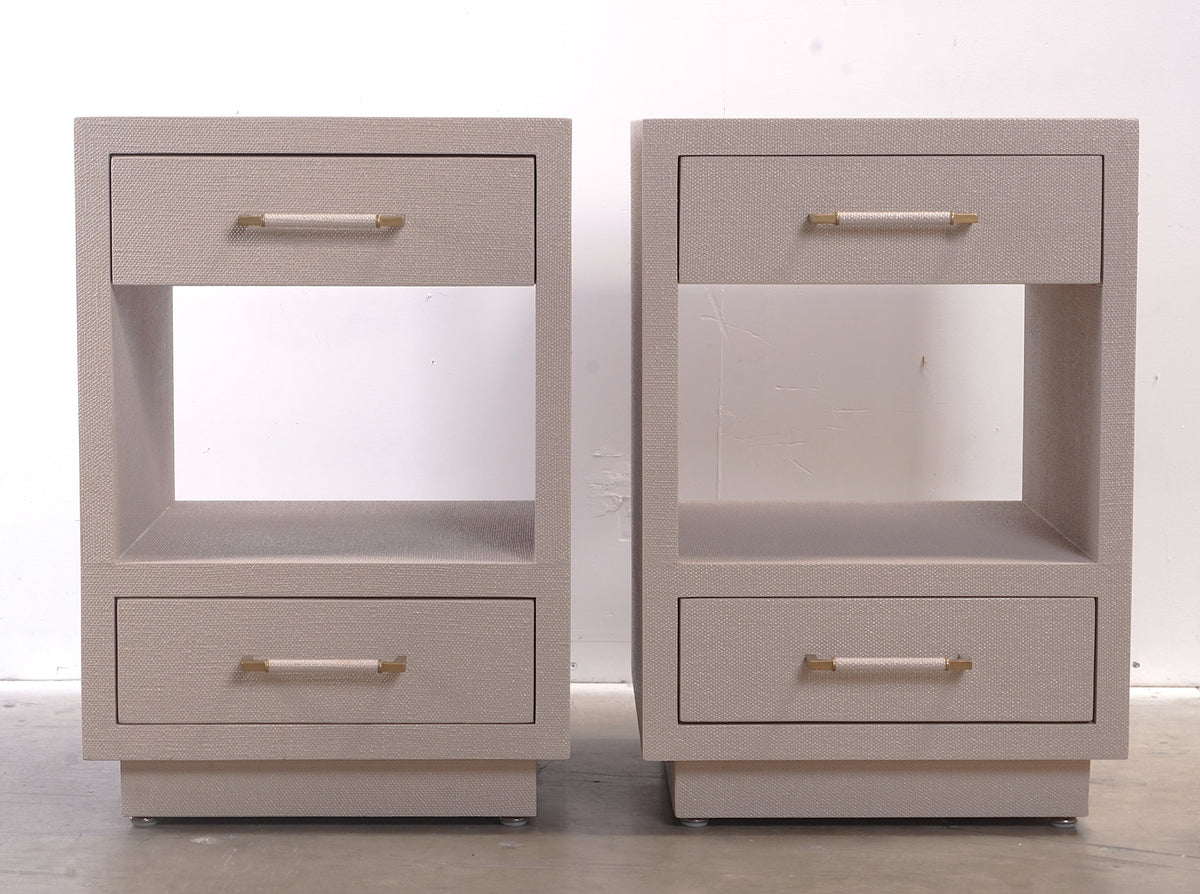Interlude Home Taylor Small Bedside Chests, Pair of (New Condition)