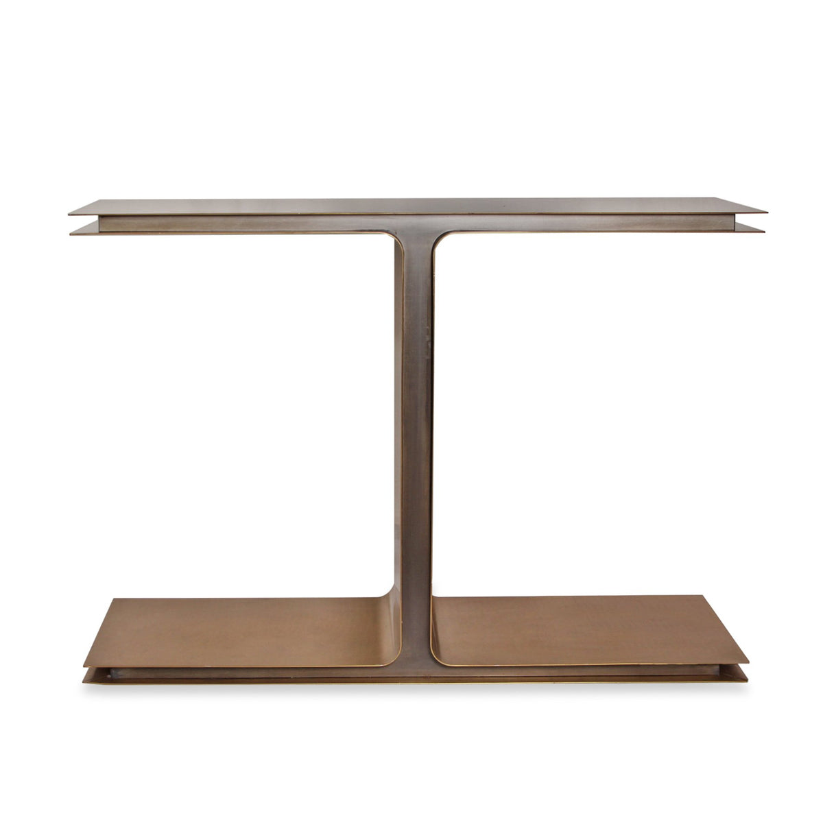 Italian Brass and Metal Contemporary Console by Giacomo Cuccoli