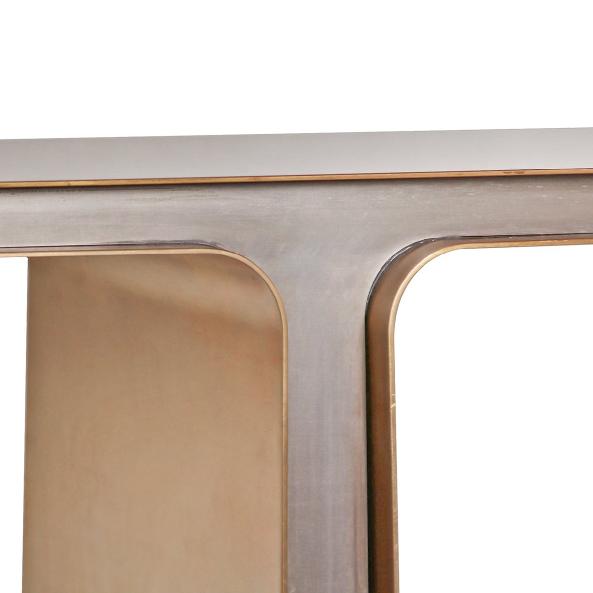 Italian Brass and Metal Contemporary Console by Giacomo Cuccoli