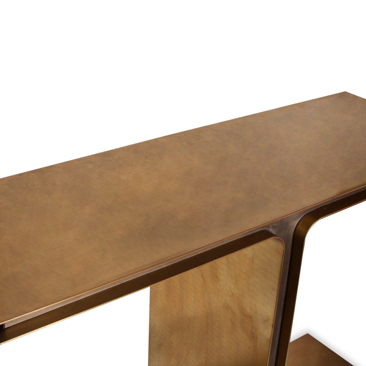Italian Brass and Metal Contemporary Console by Giacomo Cuccoli