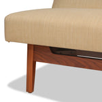 Jens Risom Floating Three-Seat Walnut Sofa in Walnut Cradle Frames with NEW Upholstery