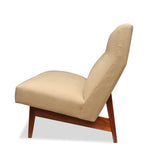 Jens Risom Floating Three-Seat Walnut Sofa in Walnut Cradle Frames with NEW Upholstery