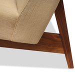 Jens Risom Floating Three-Seat Walnut Sofa in Walnut Cradle Frames with NEW Upholstery