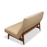 Jens Risom Floating Three-Seat Walnut Sofa in Walnut Cradle Frames with NEW Upholstery