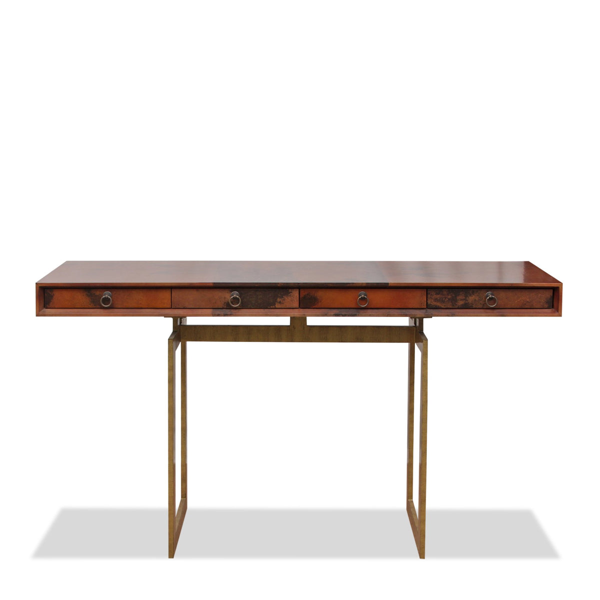 Julian Chichester Cortes Brown Vellum Console Table
