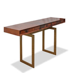 Julian Chichester Cortes Brown Vellum Console Table
