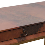 Julian Chichester Cortes Brown Vellum Console Table