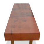 Julian Chichester Cortes Brown Vellum Console Table
