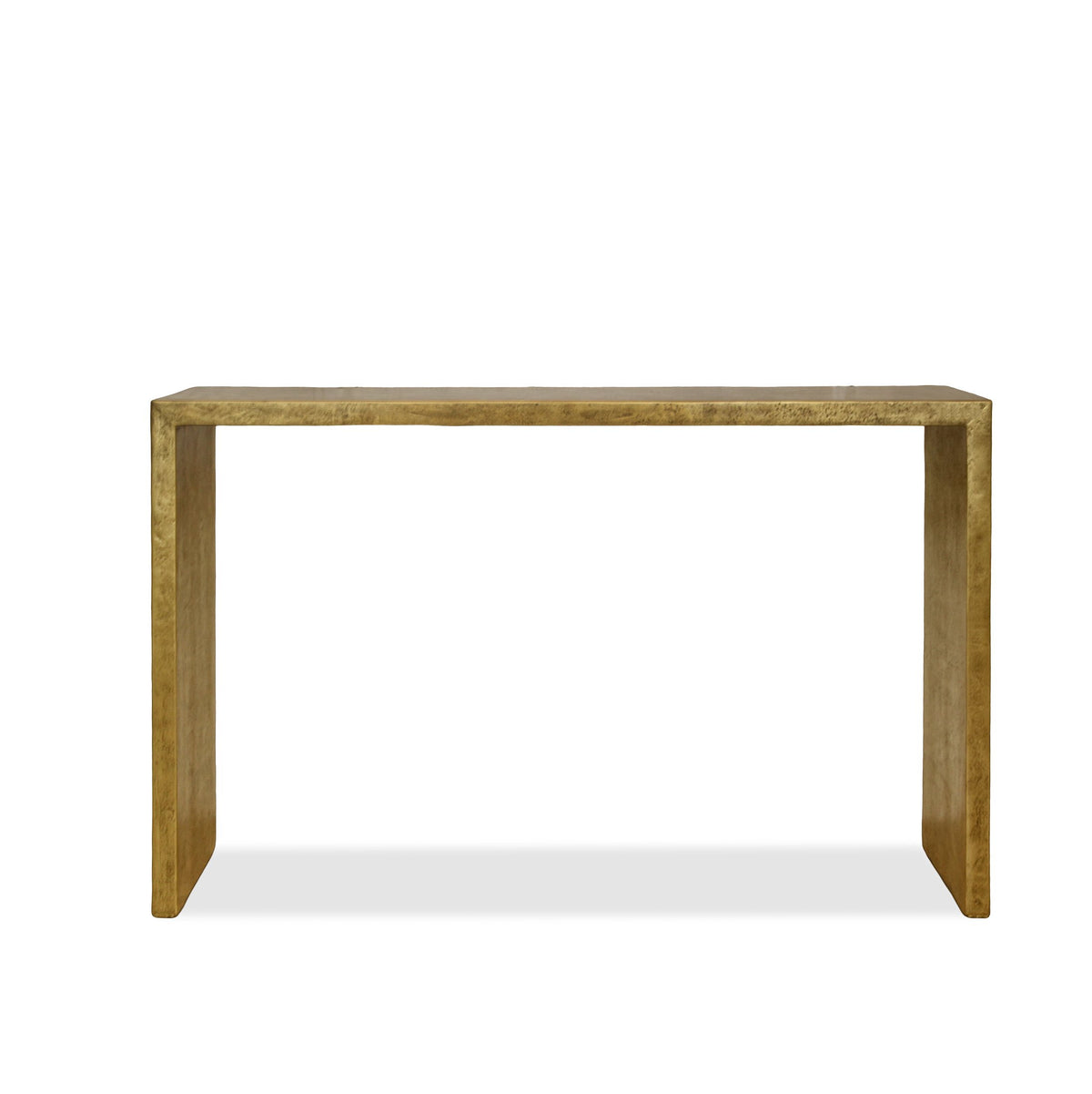 Julian Chichester Distressed Brass Modern Console Table