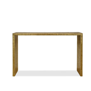Julian Chichester Distressed Brass Modern Console Table