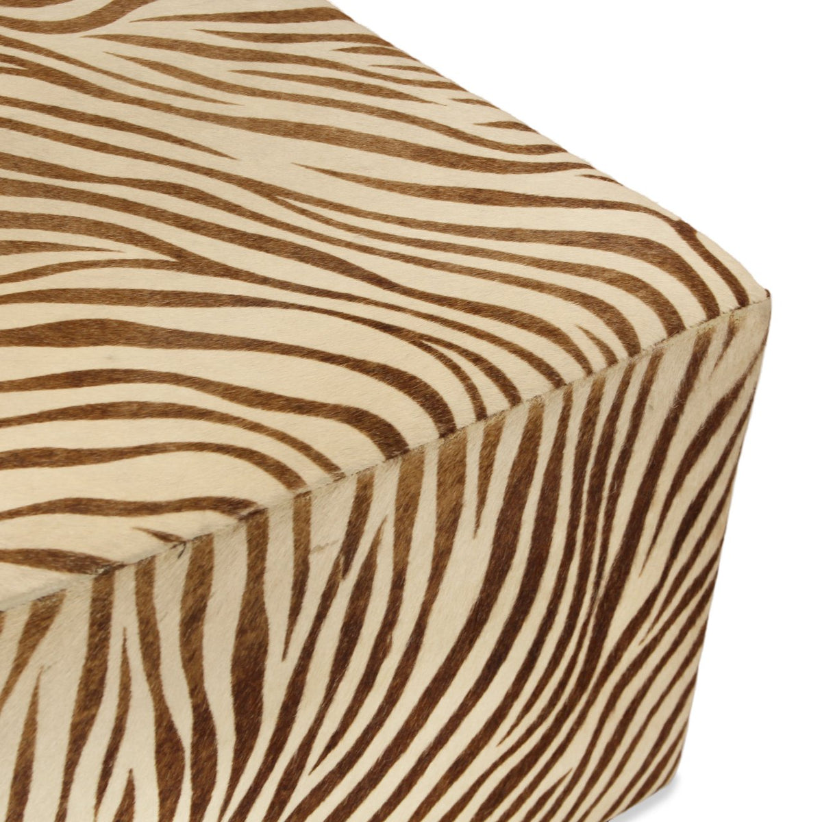 Kenneth Cole Zebra Design Cowhide Ottoman (2 Available)
