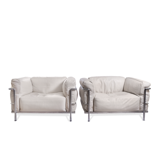 LC3 Armchair by Le Corbusier for Cassina, Italy, Pair of