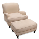 Pair of Lee Industries Lounge Chairs with One Ottoman