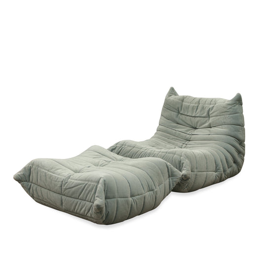 Ligne Roset Togo Fireside Chair and Ottoman by Michel Ducaroy, Made in France