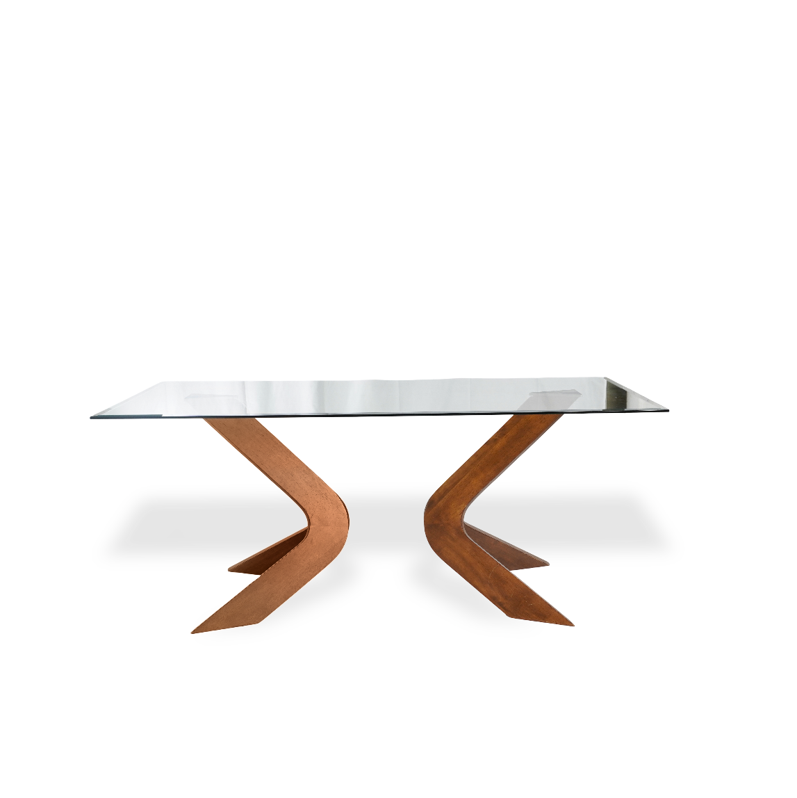 MCM Wilmington Sculptural Glass Dining Table or Desk