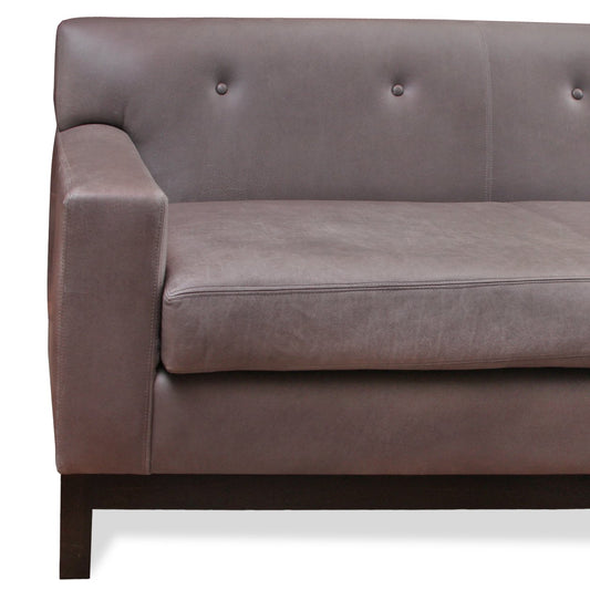 MCM Edward Wormley Style Tufted Back Leather Sofa