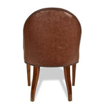 Mason-Art Spoon Chair Upholstered in Brown Leather