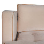 Mason-Art 7016 2pc Sectional Sofa Upholstered in Nobilis Cotton Velvet with Edelman Leather Piping