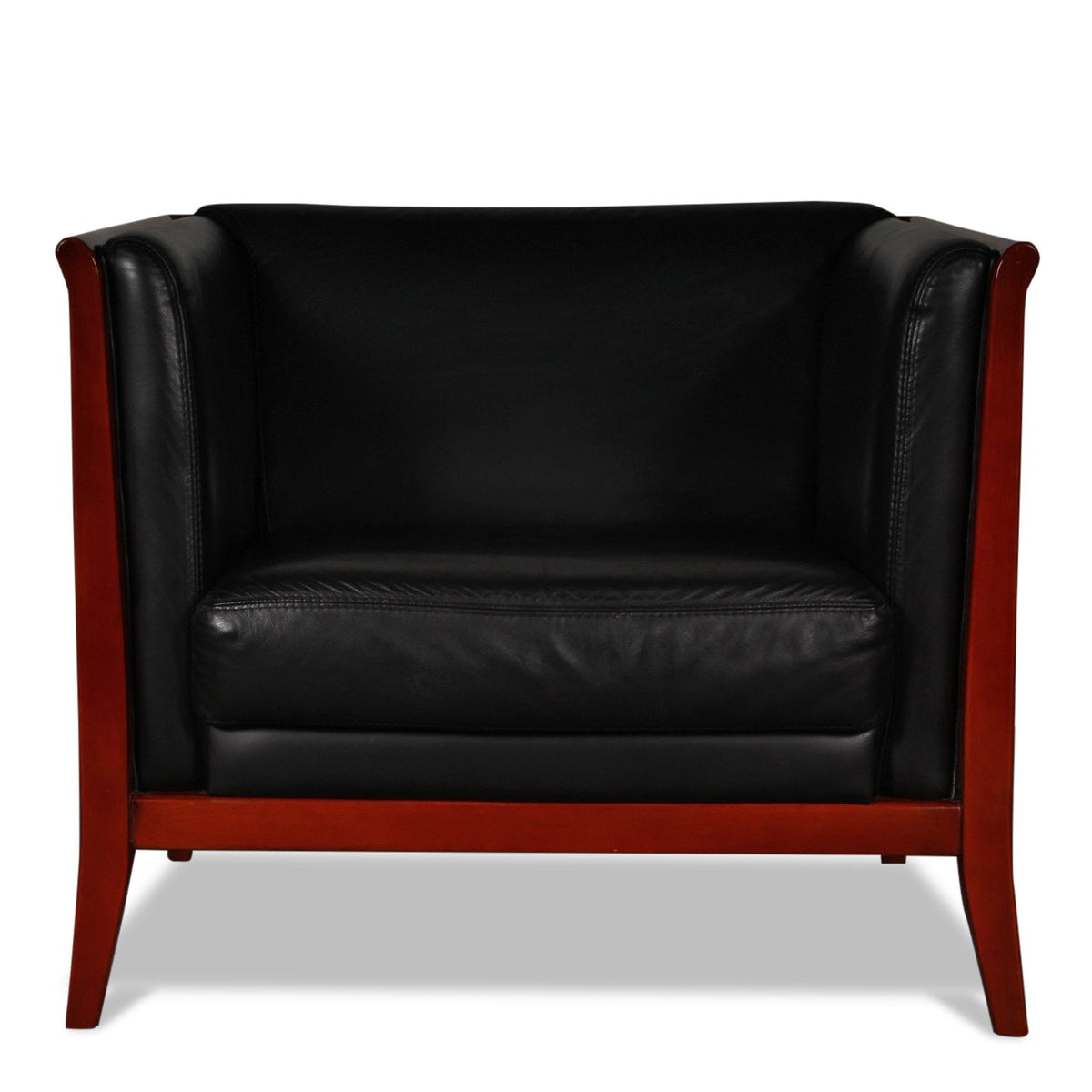 Maurice Villency Modern Leather Armchair