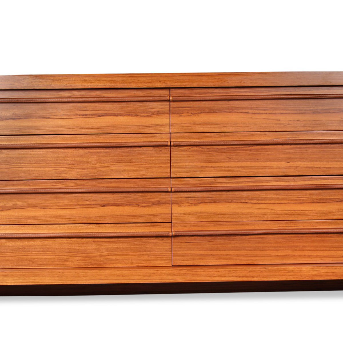 Maurice Villency Walnut Dresser with Leather Pulls