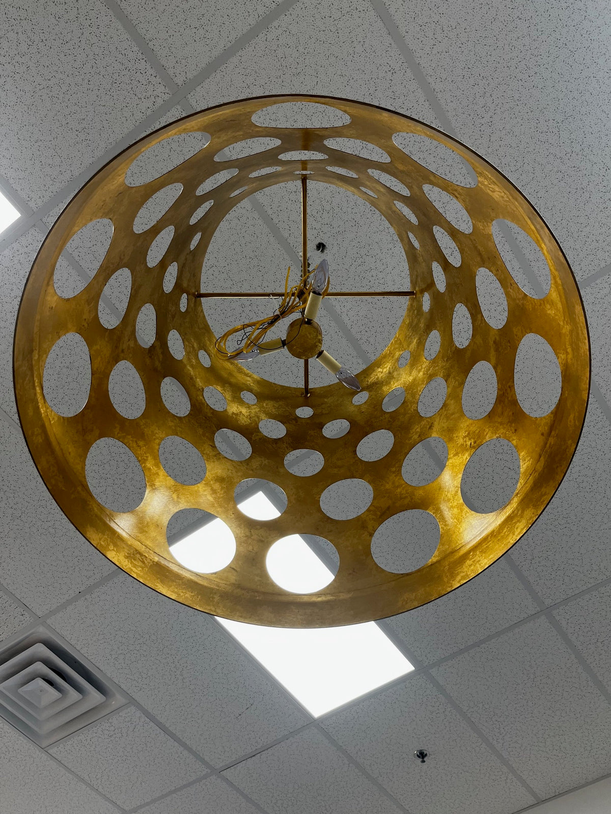 Niermann Weeks  Mel Cone Lantern Pendant Light with Sunshine Gold Leaf Finish From J Banks Design Group Collection