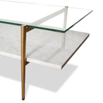 Mid-Century Art Display Marble Coffee Table from William Sonoma