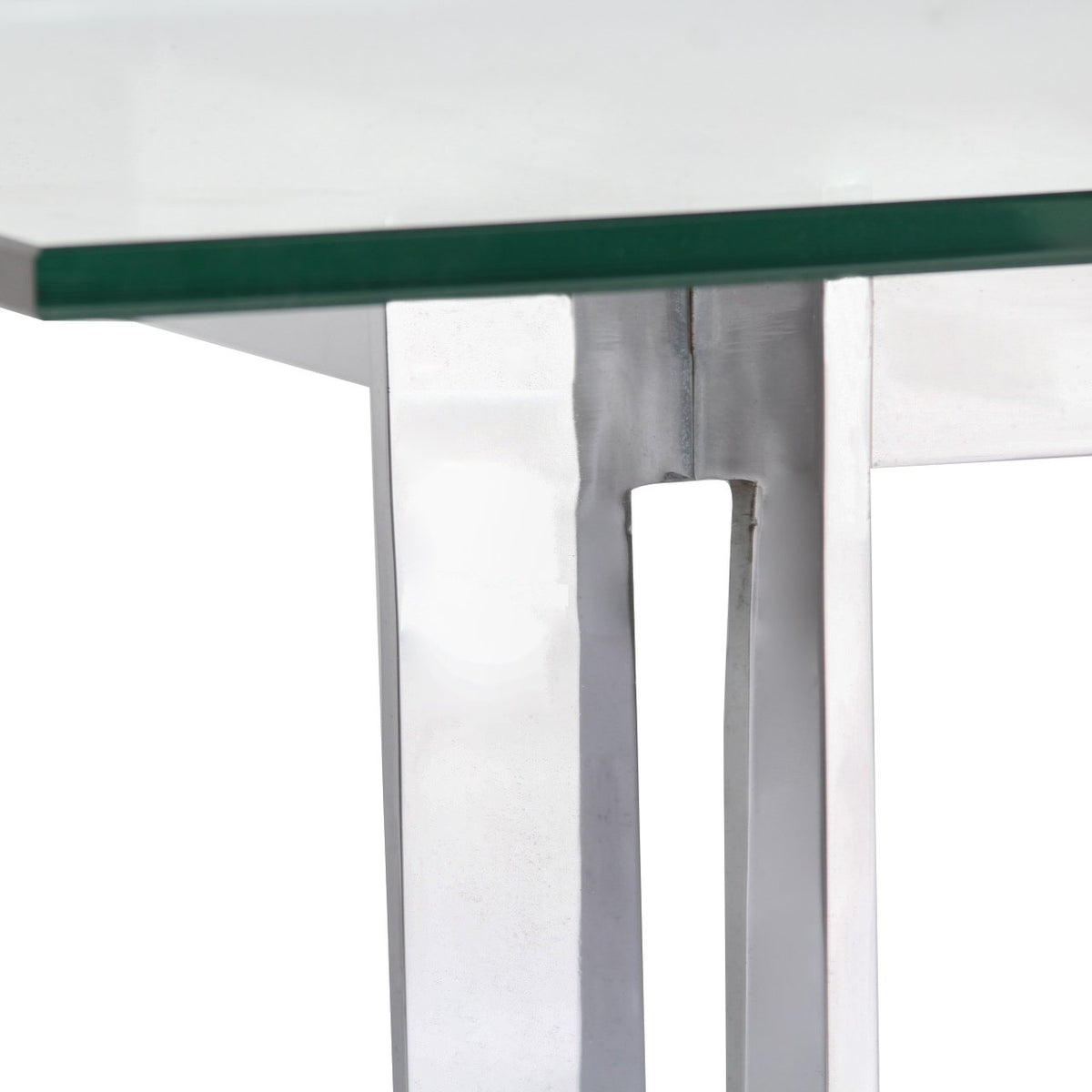 Milo Baughman Style Chrome and Glass Coffee Table