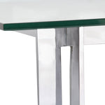 Milo Baughman Style Chrome and Glass Coffee Table