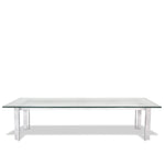 Milo Baughman Style Chrome and Glass Coffee Table