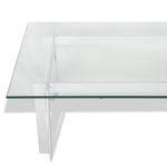 Milo Baughman Style Chrome and Glass Coffee Table