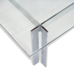 Milo Baughman Style Chrome and Glass Coffee Table