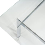 Milo Baughman Style Chrome and Glass Coffee Table