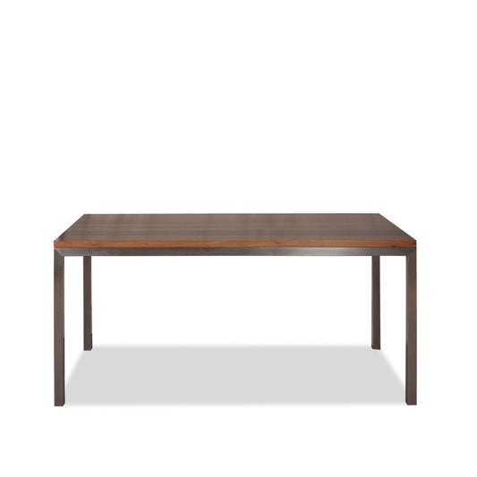Milo Baughman Style Parsons Dining Table with Walnut Top from R&B - 2 Available