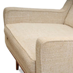Milo Baughman for James Inc. Lounge Chair with Walnut Frame and Boucle Upholstery