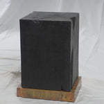 Andrianna Shamaris Modern Burnt Oak Stool on Brass Base